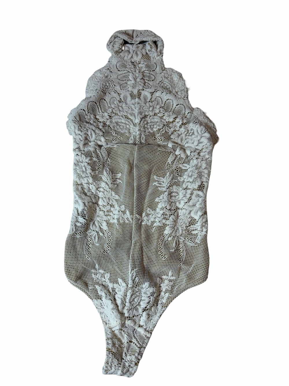 Free People Intimately Ivory Lace Halter Bodysuit NWT XS Bridal Lingerie